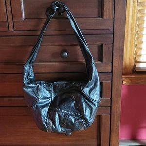 Womens Black Leather Pocketbook